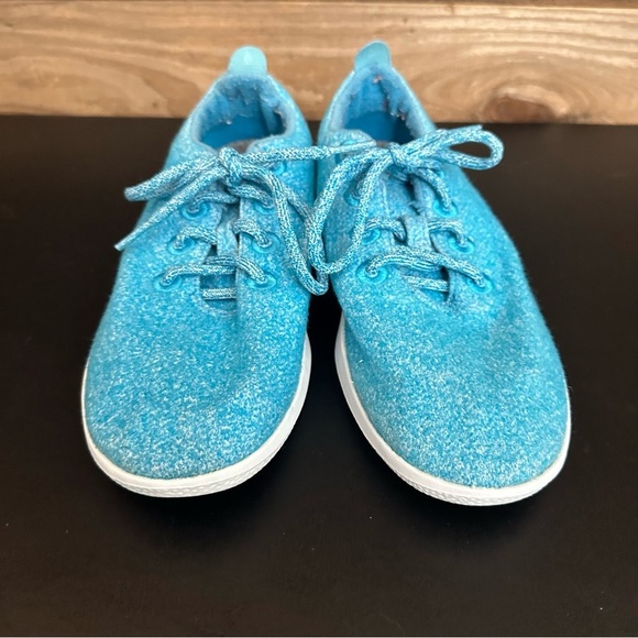 Allbirds Wool Runners Women’s 8 Natural Sneakers Teal Blue Lace Up Wool Shoes - Picture 6 of 9